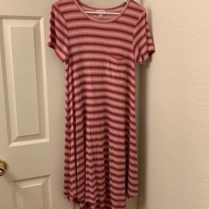 LulaRoe Striped Hi-Lo Front Pocket Dress